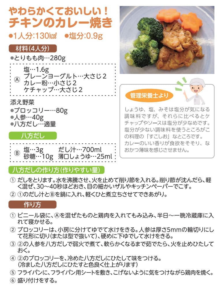 やわらかくておいしい　チキンのカレー焼き