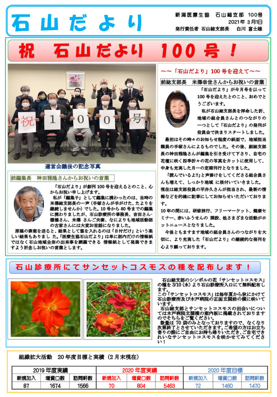 石山だより2021年３月号