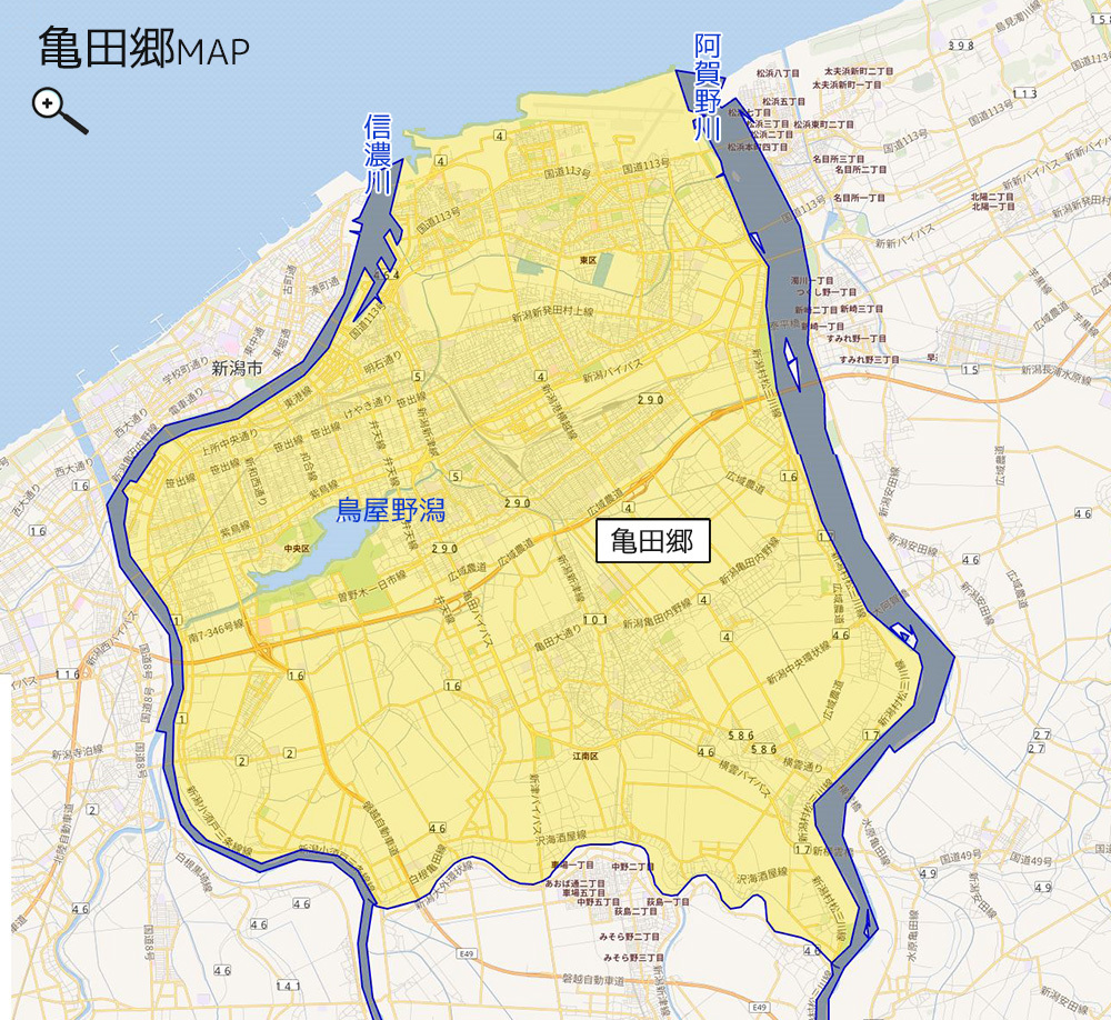亀田郷MAP